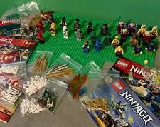 LEGO Ninjago Minifigure Lot Jay Cole Zane Kai Lloyd Weapons w/ Accessories