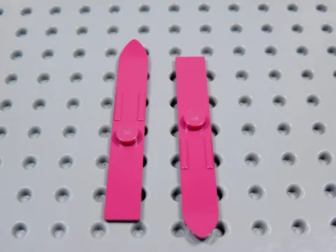 LEGO Lot of 2 Magenta Pink Ski Skis Sports Gear Utensil Minifig BT