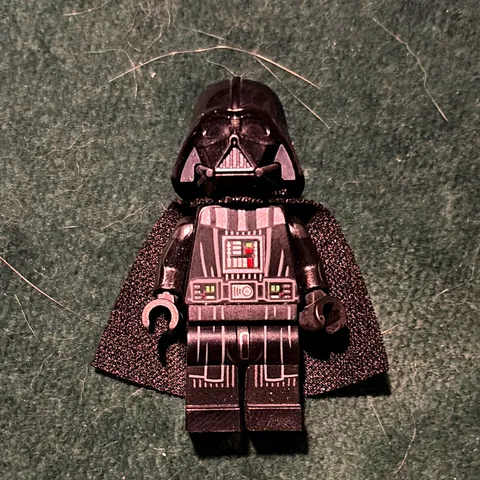 LEGO Star Wars Darth Vader Minifigure Figure w/ Cloth Cape Plastic/Fabric
