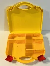 Lego Yellow Carrying Case and Contents and Adjustable Compartments - Travel 2012