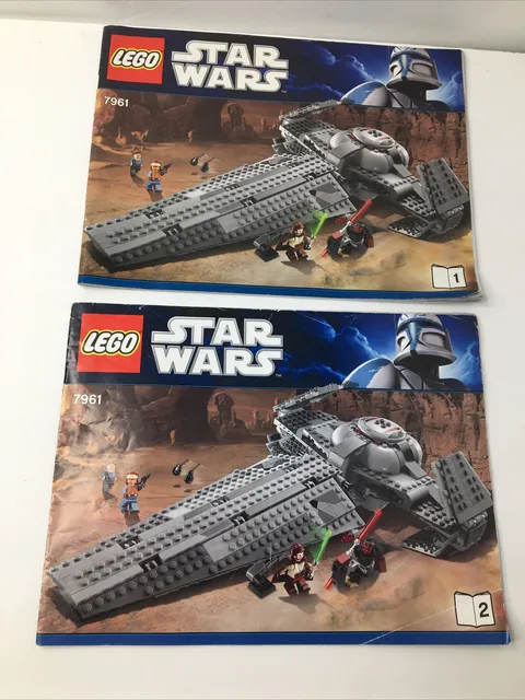 LEGO STAR WARS 7961 DARTH MAUL'S SITH INFILTRATOR Instruction MANUALS ONLY 1 & 2