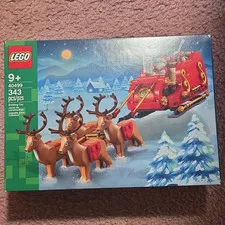 LEGO 40499 Santa's Sleigh Seasonal Set 343pc Santa Reindeer 9+