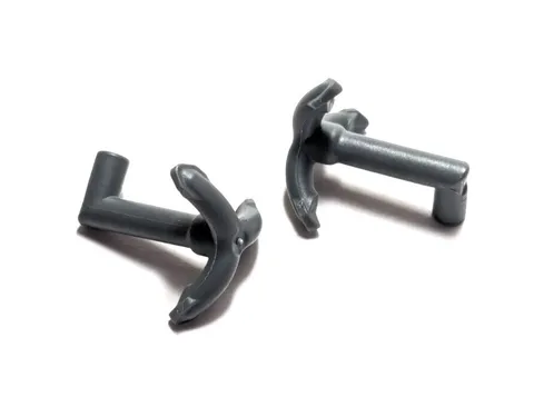 Lego - Minifigure Utensil - Lot of 2 - Grey Hook, Anchor
