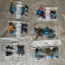 5 SEALED BAGS of Legos Black yellow Blue Gray
