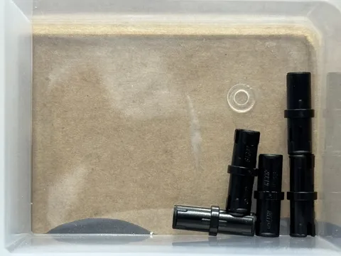 LEGO Parts - Black Technic, Pin with Short Friction Ridges - No 2780 - QTY 5