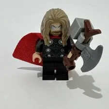 LEGO Marvel Thor Endgame Minifigure sh734 w/ Stormbreaker Red Cape