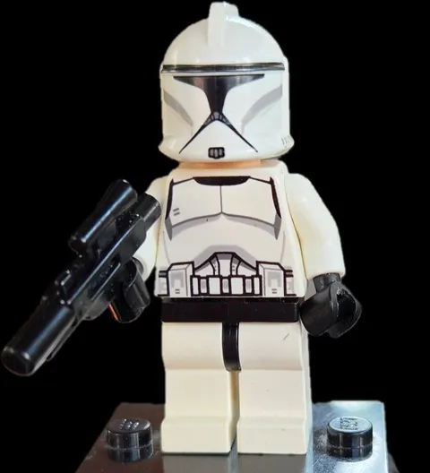 LEGO STAR WARS -- CLONE TROOPER PHASE 1 MINIFIGURE W BLASTER 75015 SW0442 NICE