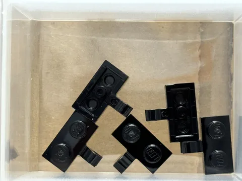 LEGO Parts - Black Plate 1 x 2 with Clip on Side - No 11476 - QTY 5