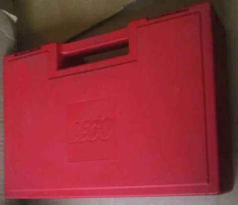 Vintage 1985 Red LEGO Plastic Storage Box Bin Carrying Case 7.5"x11"x2.5"