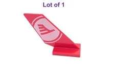 Lego Tail Shuttle Red Airline Bird on White Circle Background Pattern Both Sides