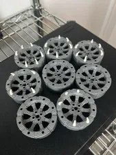LEGO Part 55817 Wheel Wagon Viking with 12 Holes Lot of 8 Wheels Total See Pics