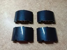 LEGO BULK LOT 4 BLACK CYLINDER QUARTER 4X4X3 #4041
