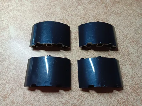 LEGO BULK LOT 4 BLACK CYLINDER QUARTER 4X4X3 #4041