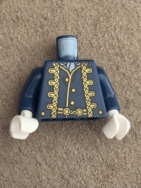 LEGO Pirates of the Caribbean Captain Hector Barbossa Minifigure Dark Blue Torso