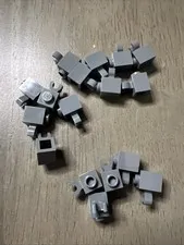 LEGO 60475 Dark Bluish Gray Brick Modified 1x1 w/ Open Vertical Clip x17