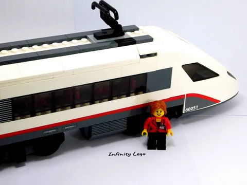 LEGO RC Train Engine ICE Loc WITHOUT Power Functions w/ Female Passenger 60051