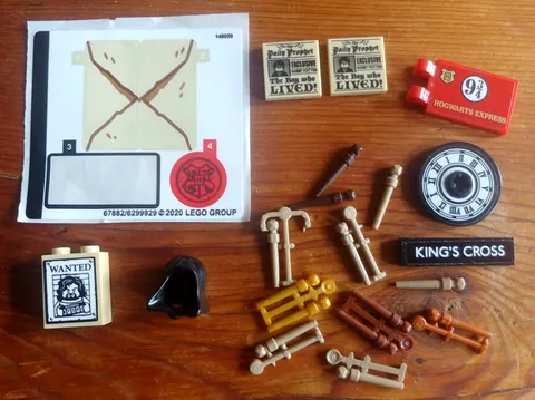 Harry Potter LEGO lot accessories magic wands Hogwarts Express train set 75955