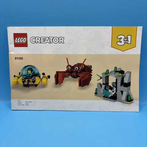 2022 Lego Creator 31130 52-page Construction Building Manual Booklet - 3-in-1