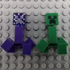 Lego Minecraft Minifigures MIN100 Enchanted Creeper MIN012 Creeper
