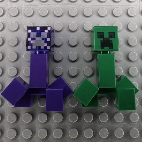 Lego Minecraft Minifigures MIN100 Enchanted Creeper MIN012 Creeper