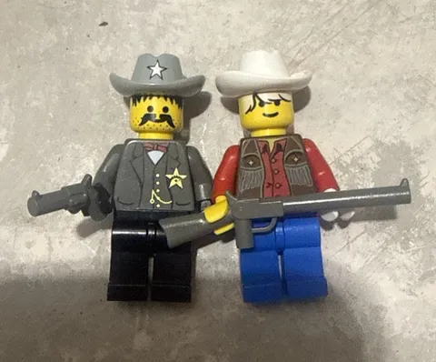Vintage Western Sheriff and Cowboy Cowboy LEGO Mini Figures