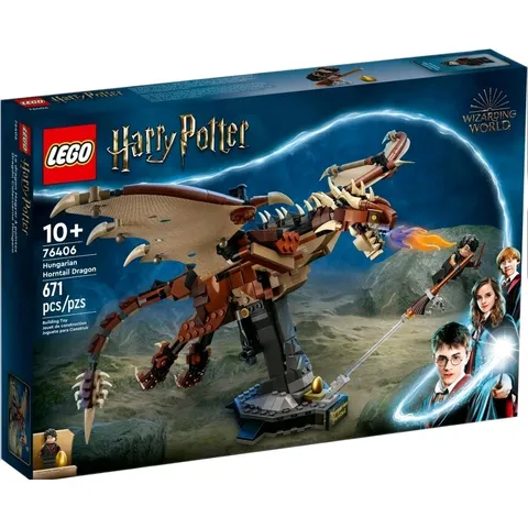 LEGO 76406 Harry Potter Hungarian Horntail Dragon New Sealed Retired BOX CREASE