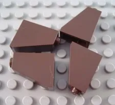 New LEGO Creator Modular Lot of 4 Dark Brown 2x1x2 Roof Slope Pieces