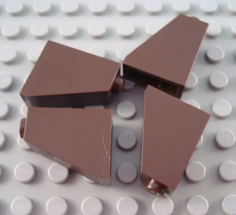 New LEGO Creator Modular Lot of 4 Dark Brown 2x1x2 Roof Slope Pieces
