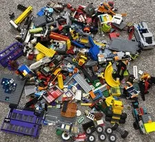 7 LBS Genuine LEGO Bulk Lot Mixed Variety Of Pieces Parts Bricks Wheels Plates