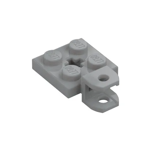LEGO 24x Light Bluish Gray Plate, Modified 2 x 2 with Tow Ball Socket inv.597