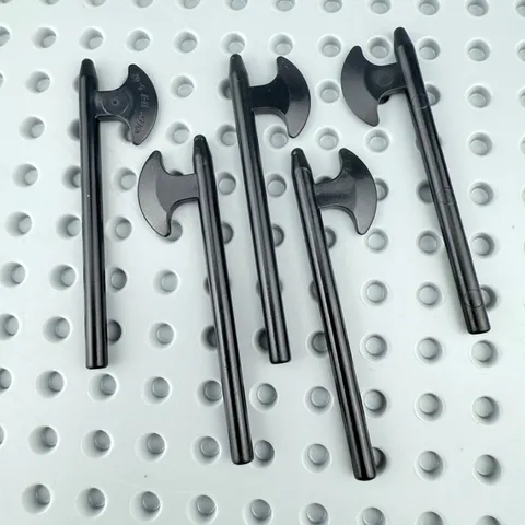 LEGO Minifigure Weapon Axe Halberd Lot of 5 - Black - Castle