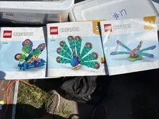 Legos Three And One Creator Sets #31157 Butterfly, Dragonfly, Peacock #17
