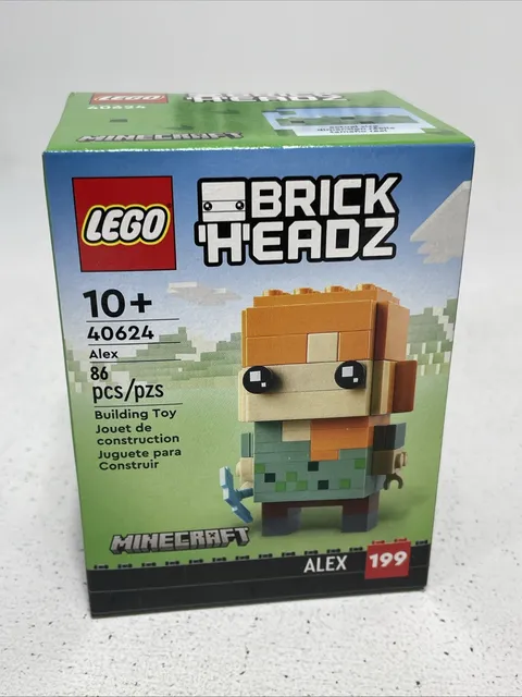 LEGO BRICKHEADZ MINECRAFT ALEX 40624 NEW, SEALED. RETIRED SET. SHIPS FAST!
