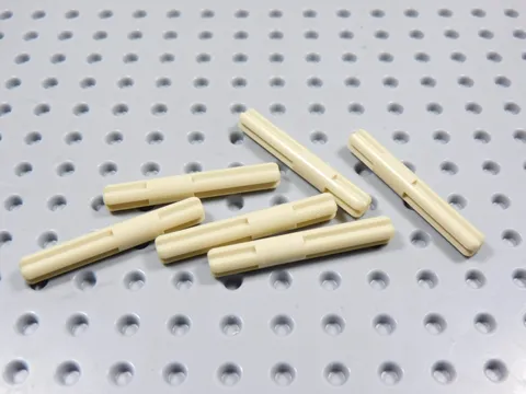 LEGO Lot of 6 Tan Technic Axle 4L w/ Center Stop Part 99008 BD