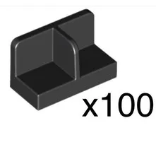 LEGO 93095/18971 - 1x2 Panel w/ Center Divider-Heel Protector Black New Qty 100