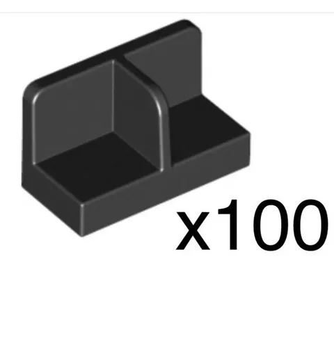 LEGO 93095/18971 - 1x2 Panel w/ Center Divider-Heel Protector Black New Qty 100