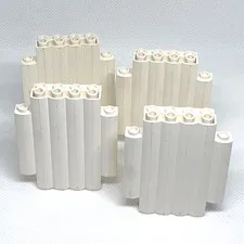 Lego Castle Parts - White Log Wall Panel 2 x 6 x 6 - Palisade (30140)- Qty 4