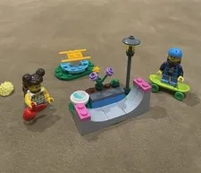 LEGO CITY Kids' Park Playground Set (30588) Skateboard Ramp & 2 Kid Minifigures