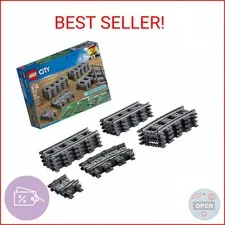 LEGO City Tracks - Train Track Expansion Set - Additional 20 Pieces Compatible w