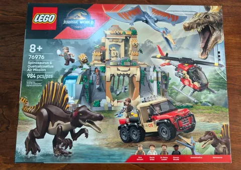 LEGO Jurassic World Spinosaurus Quetzalcoatlus Air Mission 76976, NEW unopened