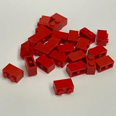 Lego 3004 Red Replacement Parts Pieces Lot of 24