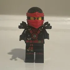 LEGO NINJAGO Deepstone Kai Ninja Minifigure w/ Armor Hood Mask Headgear, 1 Piece
