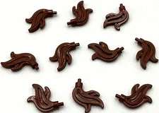 Lego 10 New Reddish Brown Minifigure Plumes Feather Triple Compact Parts