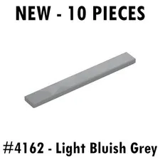 Lego Tile 1x8 (4162/40929) Light Bluish Grey - New - 10 pieces