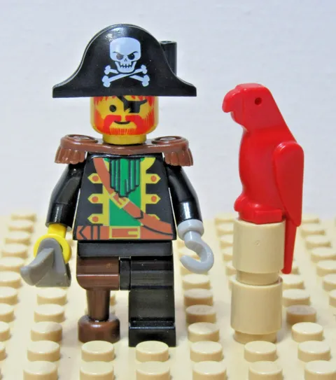 Captain Red Beard Parrot 6250 6276 6285 Pirates 1 LEGO® Minifigure
