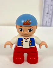 Lego Duplo Pirate 2” Figure W/ Blue Bandana and Red Pants *FREE SHIPPING*