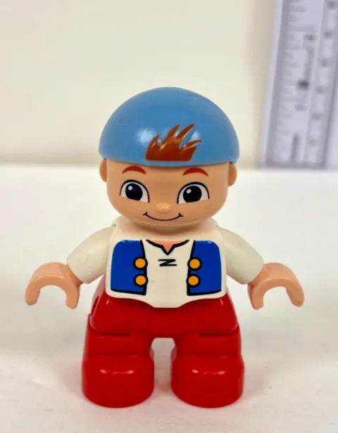 Lego Duplo Pirate 2” Figure W/ Blue Bandana and Red Pants *FREE SHIPPING*