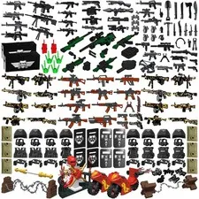 Gun Bundle 225 Piece Accessories Military Gun Set inc Helmet, Body Protection, Um...