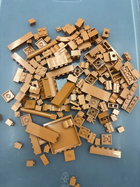 5 oz. Mixed Medium Nougat Colored Legos - standard blocks and unique pieces
