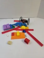 LEGO Mixed Parts Lot Bricks Plates Cannon Wheels Crocodile Build Vintage Pieces
